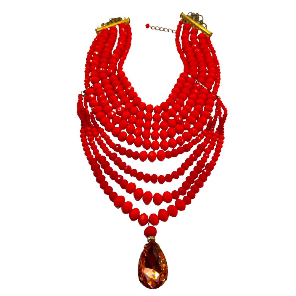 Bright Orange Necklace Fit for a Queen
